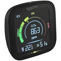 Sygonix Thermo- en hygrometer met CO2-aanduiding Zwart - thumbnail
