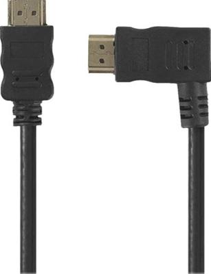 High Speed HDMI-Kabel met Ethernet | HDMI-Connector - HDMI-Connector Rechts Haaks | 1,5 m | Zwart