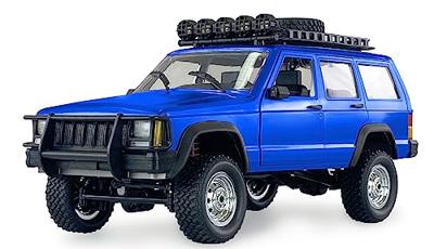 Amewi JC-X12 Scale Blauw Brushed 1:12 RC auto Elektro Terreinwagen 4WD RTR 2,4 GHz Incl. accu en lader