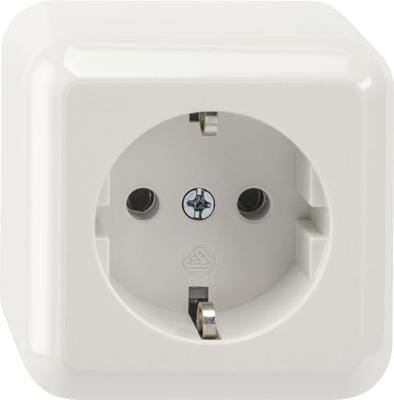Merten MEG2301-8719 Wandcontactdoos met randaarde Compleet 1-voudig Polair-wit 1 stuk(s) Merten MEG2301-8719 Wandcontactdoos met randaarde Compleet 1-voudig Polair-wit 1 stuk(s)