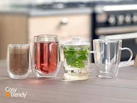 Borosilicate dubbelwandig koffieglas 80ml 2-pack - thumbnail