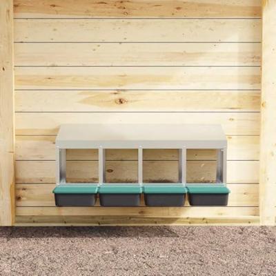 Kippennestkast 4 compartimenten wandmontage gegalvaniseerd staal Kippennestkast 4 compartimenten wandmontage gegalvaniseerd staal