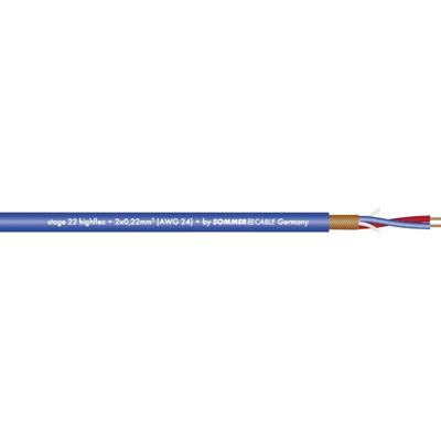 Sommer Cable 200-0002 Microfoonkabel 2 x 0.22 mm² Blauw per meter