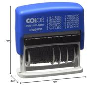 Zegel Colop S120/WD 4 x 42 mm Datum Blauw - thumbnail