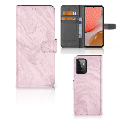 Samsung Galaxy A72 | Bookcase | Marble Pink - Origineel Cadeau Vriendin
