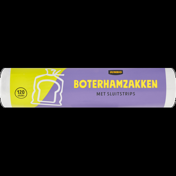 Jumbo Boterhamzakken met Sluitstrips 120 Stuks