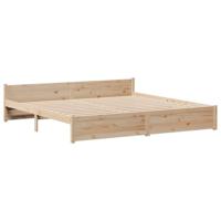 Bed met boekenkast zonder matras massief grenenhout 180x200 cm - thumbnail