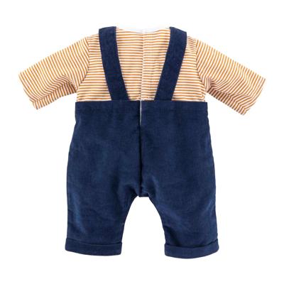Corolle t-shirt en marineblauw overall voor babypop, 42cm