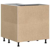 Keuken hoekonderkast "Porto" bewerkt hout artisanaal eikenkleur - thumbnail