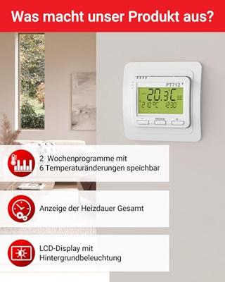 Elektrobock 8594012226159 PT712 Kamerthermostaat 1 stuk(s) - thumbnail
