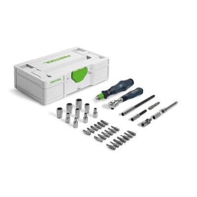 Festool SYS3 S 76-1/4"-CE RA Ratelset 36-delig in Systainer - 578112 Festool SYS3 S 76-1/4"-CE RA Ratelset 36-delig in Systainer - 578112