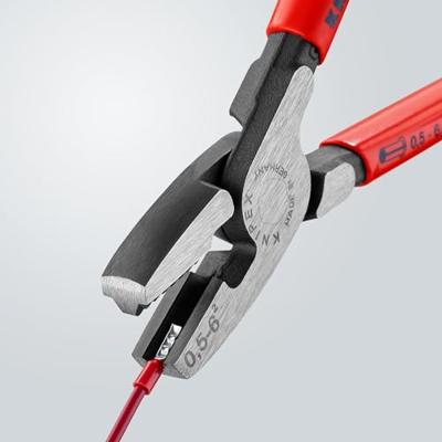 Knipex Krimptang voor adereindhulzen met voorinvoering met kunststof bekleed 180 mm - 9781180
