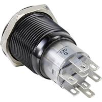 TRU COMPONENTS TC-9428172 LAS1-AGQ-22E/R/12V/A Druktoets 250 V/AC 3 A 2x uit/(aan) Moment Rood (Ø) 19 mm IP65 1 stuk(s) - thumbnail