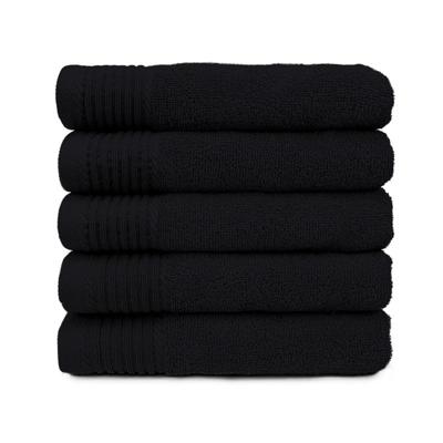The One Handdoek Deluxe 50x100 550 gr Zwart (5 stuks)