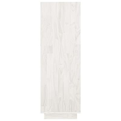 Boekenkast/kamerscherm 80x35x103 cm massief grenenhout wit