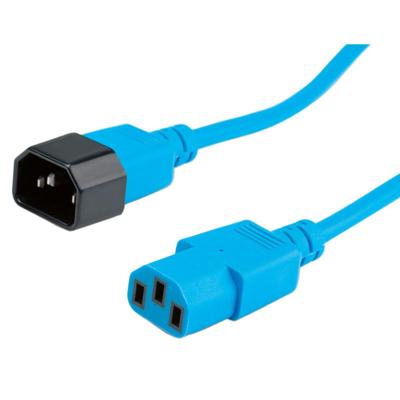 ROLINE stroomverlengkabel, IEC 320 C14 - C13, blauw, 0,8 m