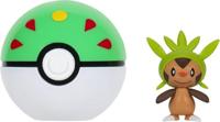 Pokemon Figure - Chespin + Friend Ball (Clip 'n' Go) - thumbnail