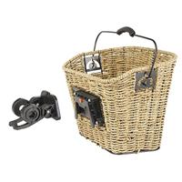 M-Wave Stuurmand gevlochten 35 x 25 x 26 / ø22 cm inclusief stuurhouder - thumbnail