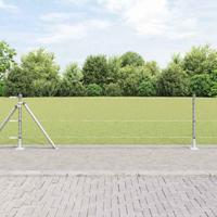 VidaXL Afrasteringspaal zilver 10 x 0,6 m (25 mm gaas) staal - thumbnail