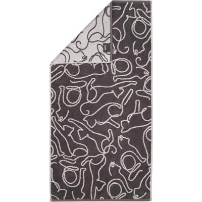 Cawö Cawö Cute Cats 6264 Handdoek 50x100 basalt/platin