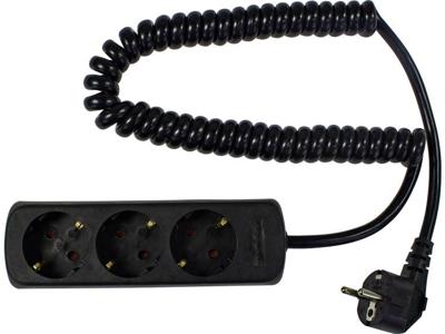 AS Schwabe 11432 Stekkerdoos Zwart Randaarde stekker 1 stuk(s)