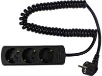 AS Schwabe 11432 Stekkerdoos Zwart Randaarde stekker 1 stuk(s) - thumbnail