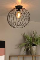 Lucide DANZA - Plafonnière - Ø 40 cm - 1xE27 - Zwart - thumbnail