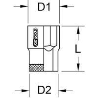 KS Tools 9631020 9631020 Verwisselbare kop 100 mm - thumbnail