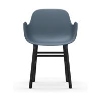 Normann Copenhagen Form armstoel Blue vierpoot zwart eikenhout - thumbnail