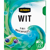 Jumbo Wascapsules 5 in 1 Wit 22 Wasbeurten - thumbnail