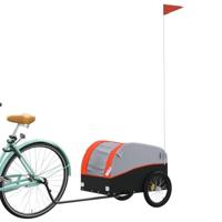 Fietstrailer 30 kg ijzer zwart en oranje - thumbnail