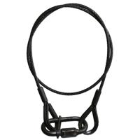 Adam Hall Safety 3mm 60cm met schroefkarabijnhaak zwart - thumbnail