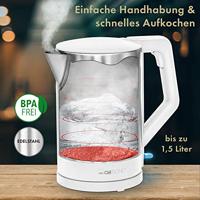 Clatronic WKS 3692 weiss Waterkoker Aantal/Volume: 1.5 l RVS, Wit - thumbnail