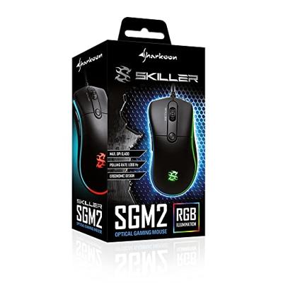 Sharkoon skiller sgm2 optische gaming muis (zwart, 400 - 6400 dpi, rgb leds) Sharkoon skiller sgm2 optische gaming muis (zwart, 400 - 6400 dpi, rgb leds)