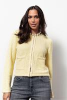 Studio Anneloes Xana Tweed Cardigan 13459 Vest 2100 Butter Yellow - thumbnail