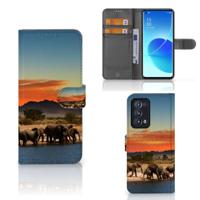 OPPO Reno 6 Pro Plus 5G | Telefoonhoesje | Met pasjeshouder | Olifanten - thumbnail