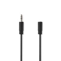 Stereo-Audiokabel | 3,5 mm Male - 3,5 mm Female | 1,0 m | Zwart - thumbnail