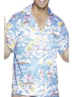 Hawaii shirt blauw - thumbnail