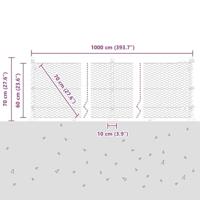 VidaXL Afrasteringspaal groen 10 x 0,6 m (25 mm gaas) staal en pvc - thumbnail