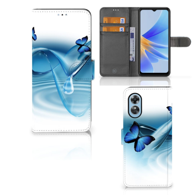 OPPO A17 | Telefoonhoesje | Met pasjeshouder | Vlinders OPPO A17 | Telefoonhoesje | Met pasjeshouder | Vlinders