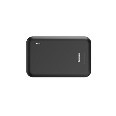 Hama Pocket 10 Power Pack 10000 mAh Outputs 2x USB-A Powerbank Grijs