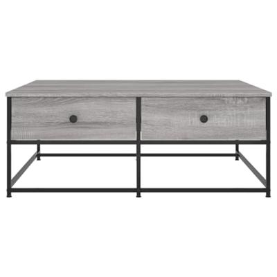 Salontafel 100x99x40 cm bewerkt hout grijs sonoma