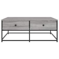 Salontafel 100x99x40 cm bewerkt hout grijs sonoma - thumbnail