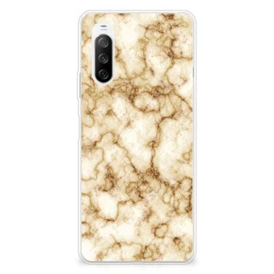 Sony Xperia 10 III | TPU | Siliconen hoesje | Marmer Goud