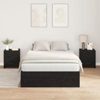 Bedframe Zwart eiken 200 x 120 x 31.5 cm Bewerkt hout - thumbnail