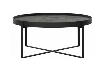 DTP Home Salontafel 'Pluto' Teakhout, 80cm, kleur Zwart DTP Home Salontafel 'Pluto' Teakhout, 80cm, kleur Zwart