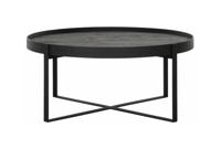 DTP Home Salontafel 'Pluto' Teakhout, 80cm, kleur Zwart - thumbnail