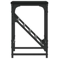 Schoenenrek 60x30x45 cm bewerkt hout zwart - thumbnail