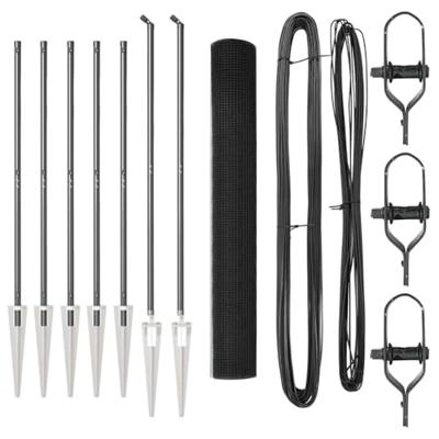 VidaXL Afrasteringspaal grijs 10 x 1,2 m (12 x 12 mm gaas)