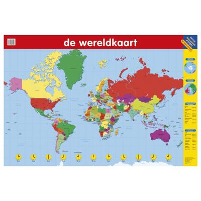 Deltas Educatieve poster - de wereldkaart Deltas Educatieve poster - de wereldkaart